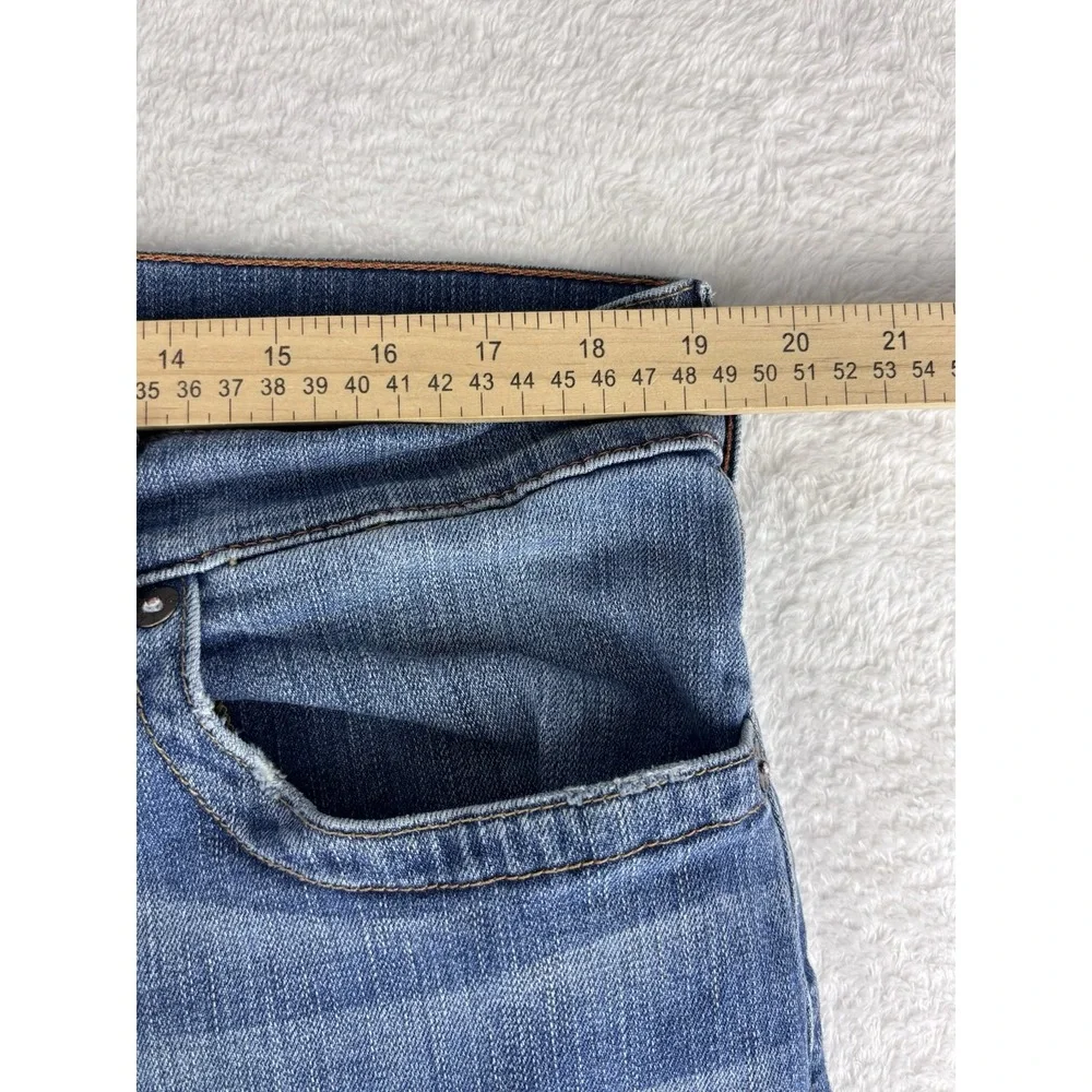True Religion Jeans Men's Blue Ricky Relaxed Straight Jeans Flap Pockets Size 38